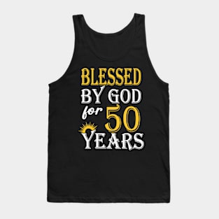 Vintage Blessed by God for 50 Year Old Birthday Tank Top